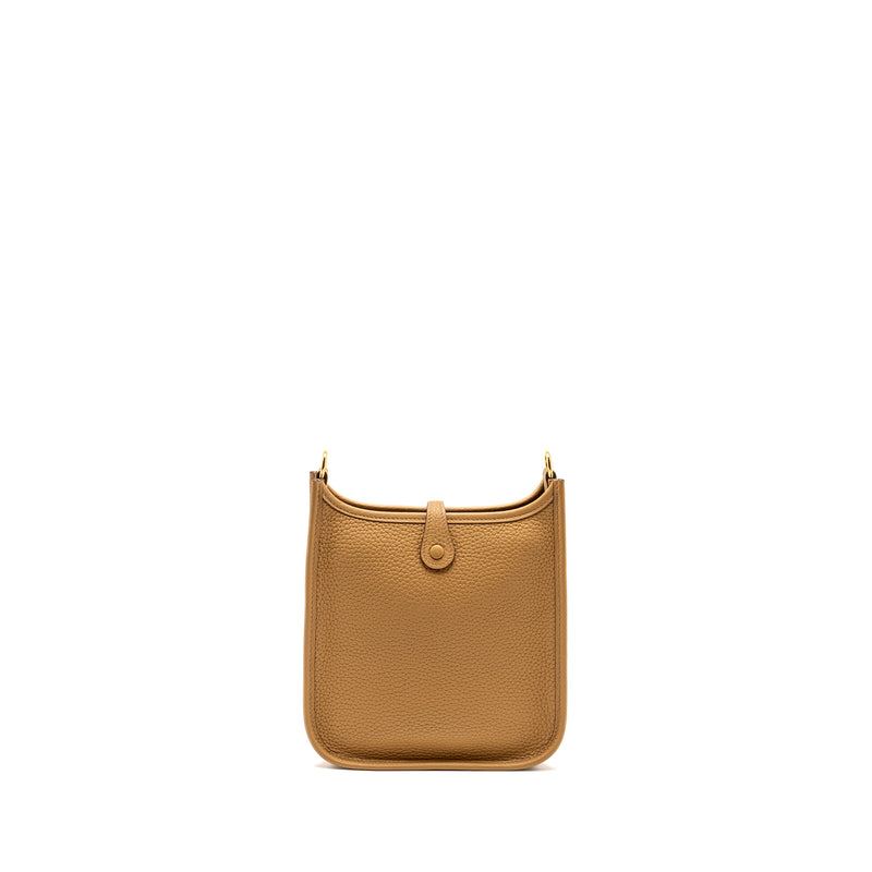 Hermes Mini Evelyne Clemence Biscuit/Camel GHW Stamp Z