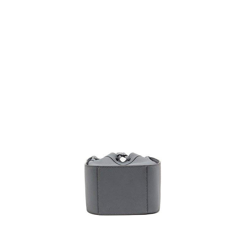 Loewe Mini Hammock Drawstring Bag Grained Calfskin Grey GHW