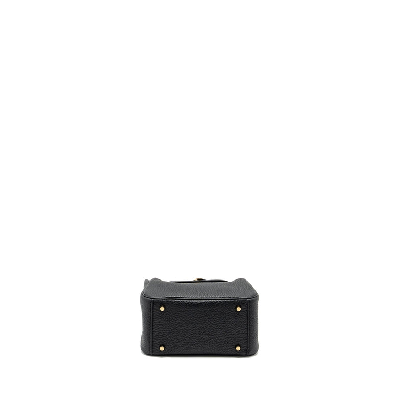 Hermes Mini Lindy Clemence Black GHW Stamp B