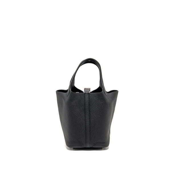 Hermes Picotin 18 Lock bag Clemence black SHW stamp Y