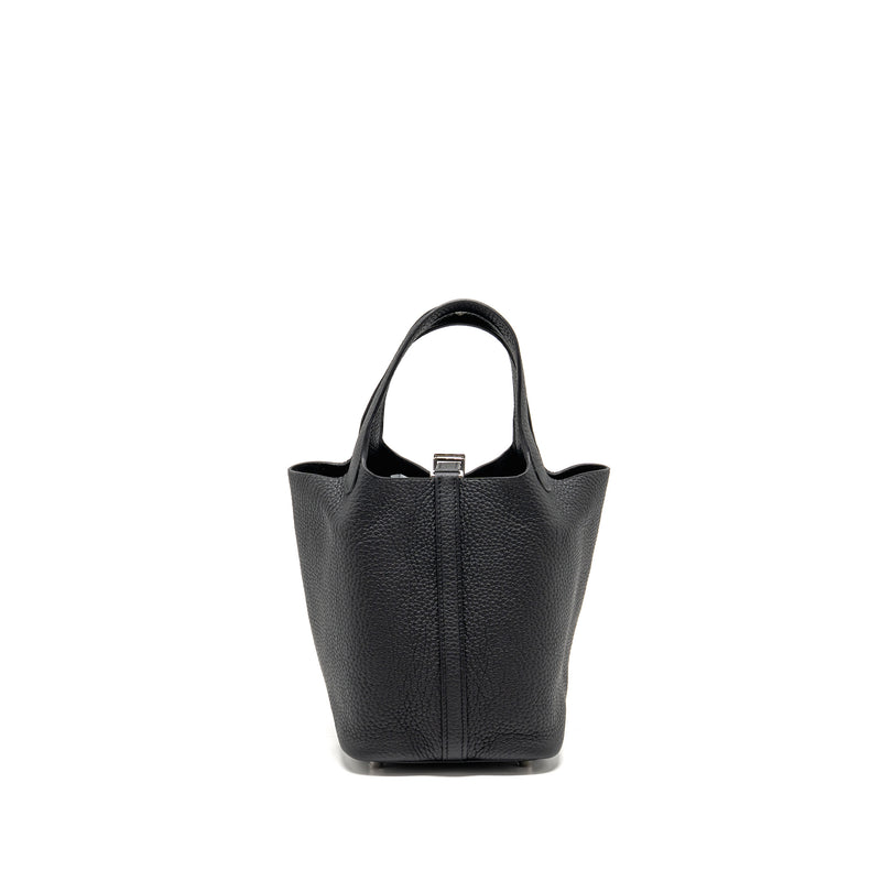 Hermes Picotin 18 Lock bag Clemence black SHW stamp Y