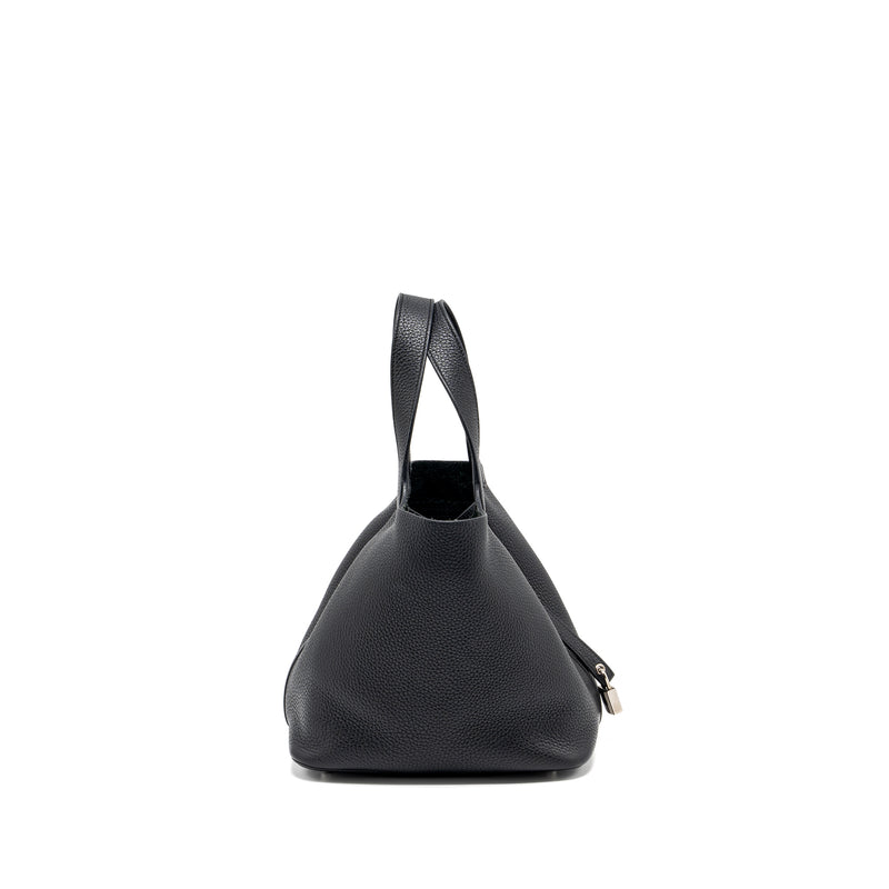 Hermes Picotin 22 Lock Bag Clemence Black SHW Stamp D
