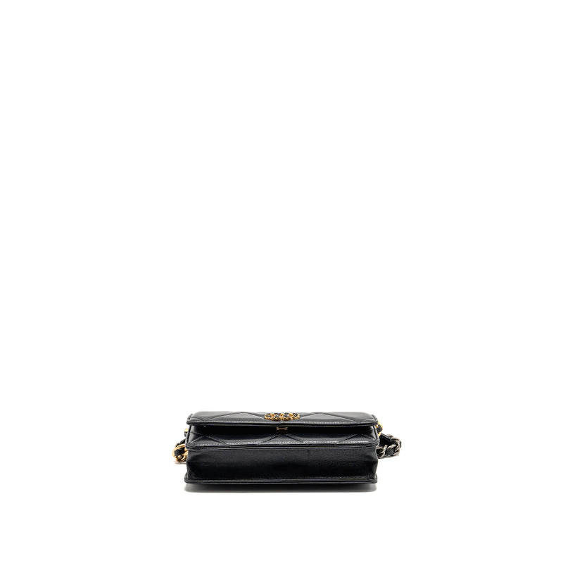 Chanel 19 Wallet on Chain Lambskin Black Multicolour Hardware