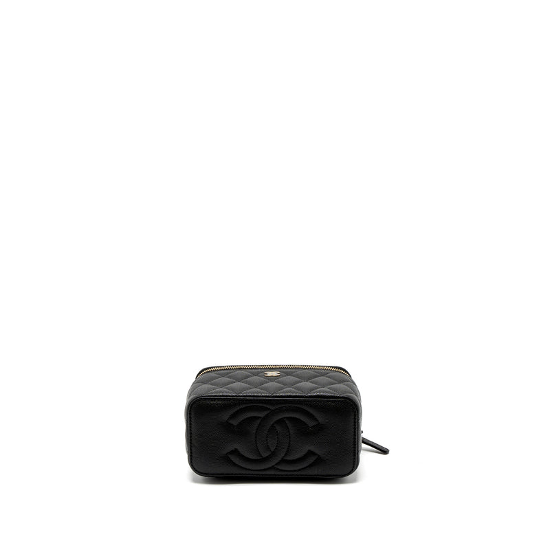 Chanel Long Vanity with Chain Caviar Black LGHW (Microchip)