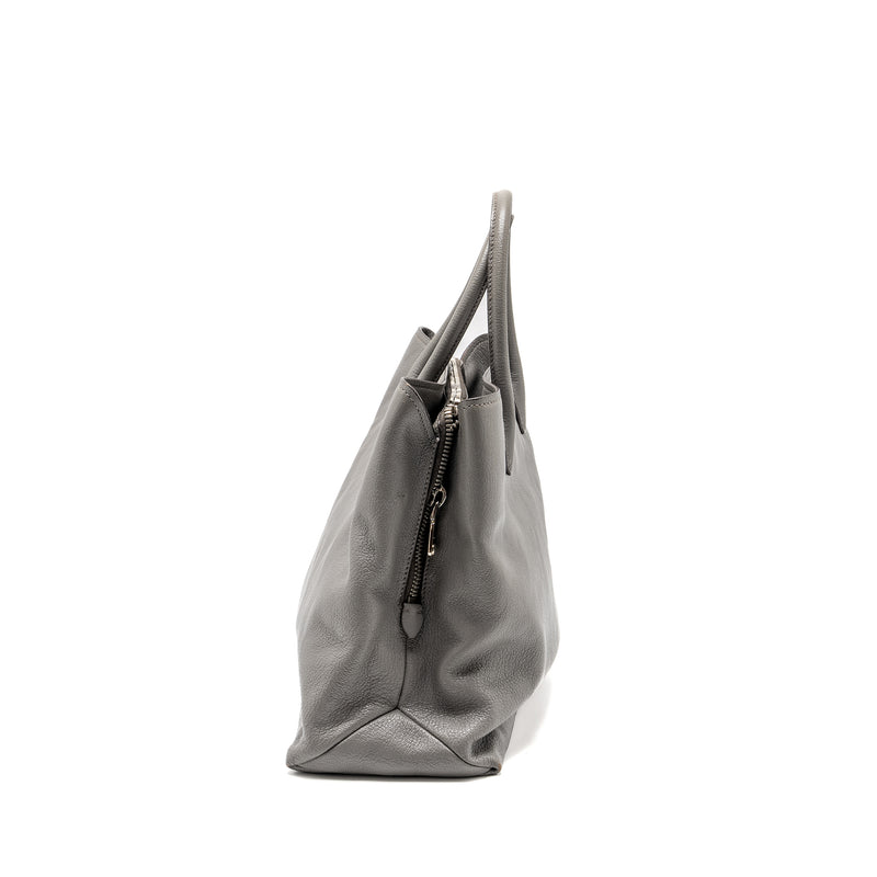 Miu Miu Tote Bag Leather Grey SHW