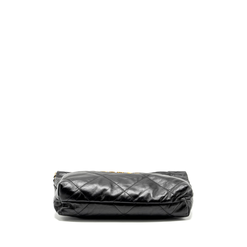 Chanel Small 22 Bag Shiny Calfskin Black GHW (Microchip)