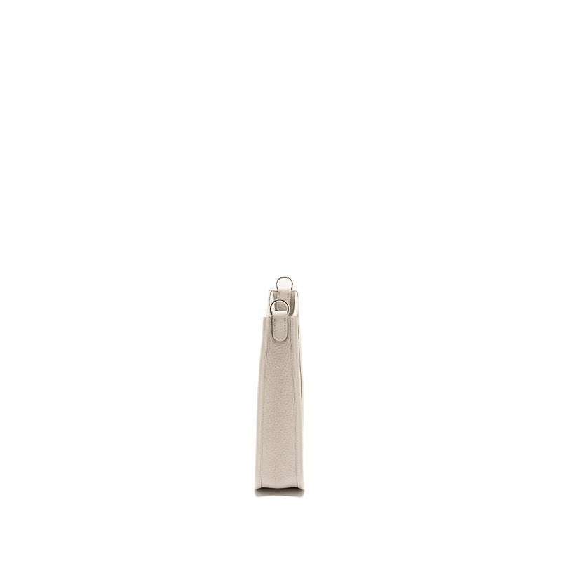 Hermes Mini Evelyne Gris Pale SHW Stamp W