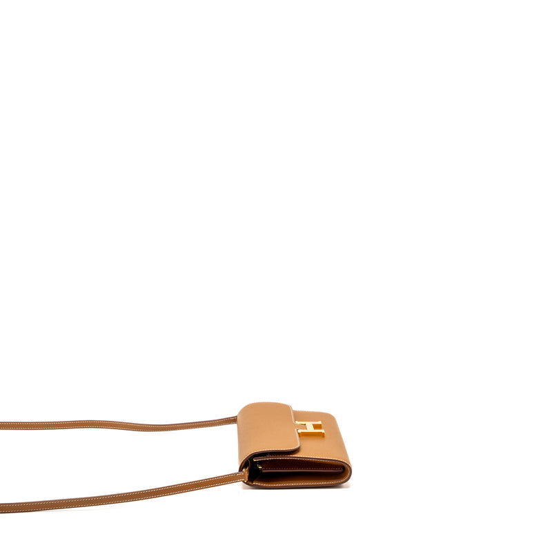 Hermes Constance To Go Epsom Gold GHW Stamp Z