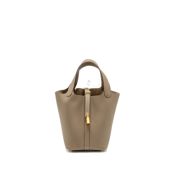 Hermes Picotin 18 Lock Bag Clemence M1 Origan GHW Stamp W