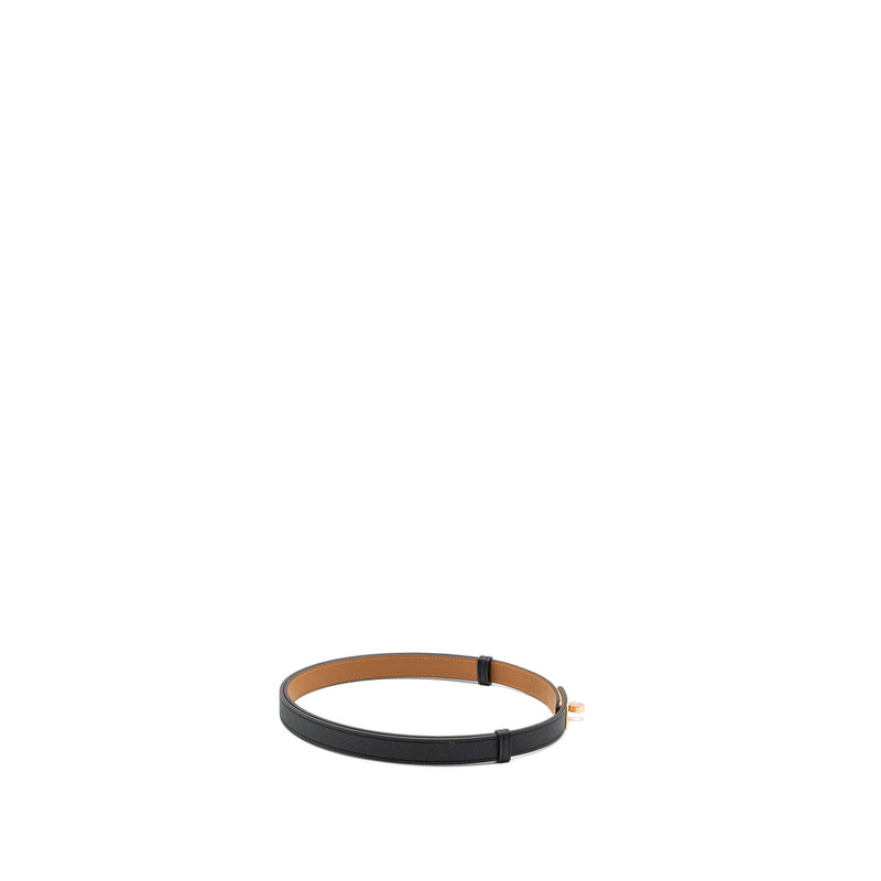 Hermes kelly 18 belt epsom black RGHW stamp U