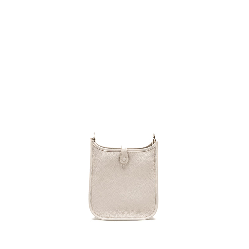 Hermes Mini Evelyne Gris Pale SHW Stamp W