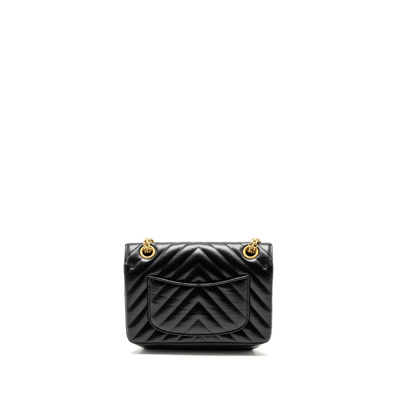 Chanel Mini 2.55 Reissue Chevron Calfskin Black GHW (Microchip)