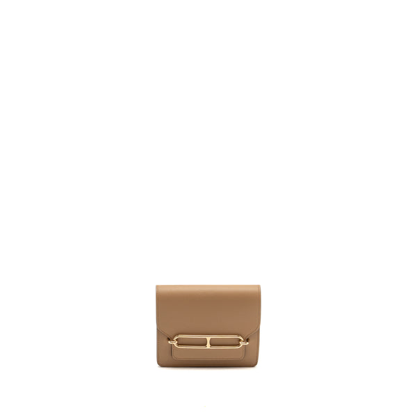 Hermes Roulis Slim Evercolor Chai / Lime GHW Stamp U