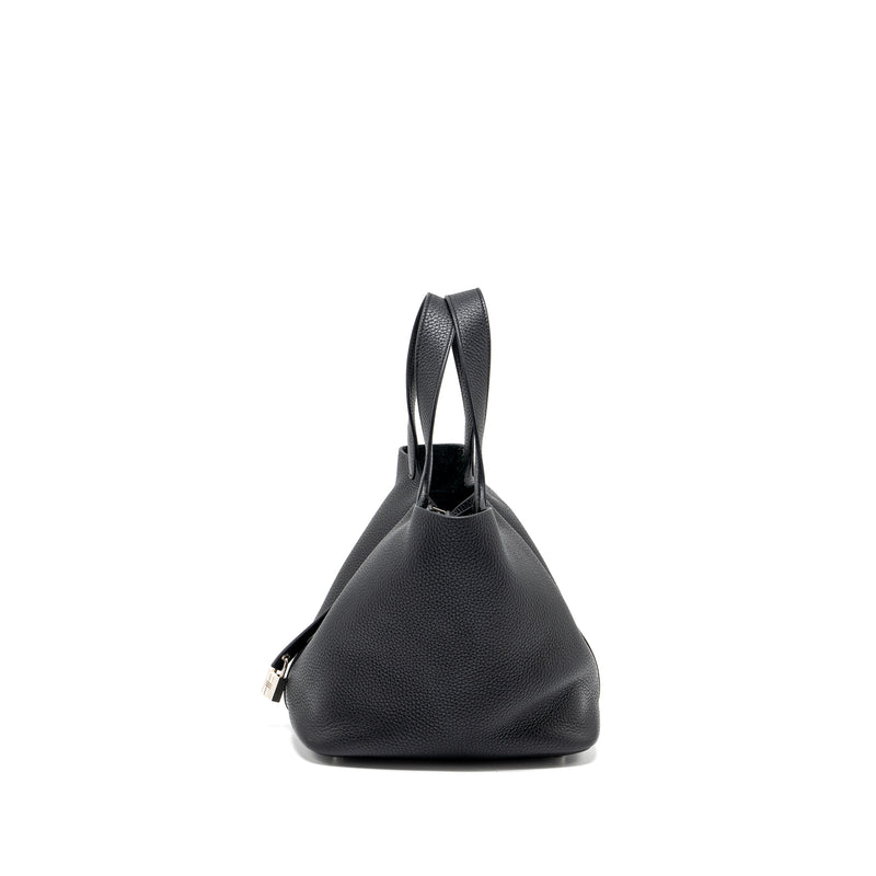 Hermes Picotin 22 Lock Bag Clemence Black SHW Stamp D