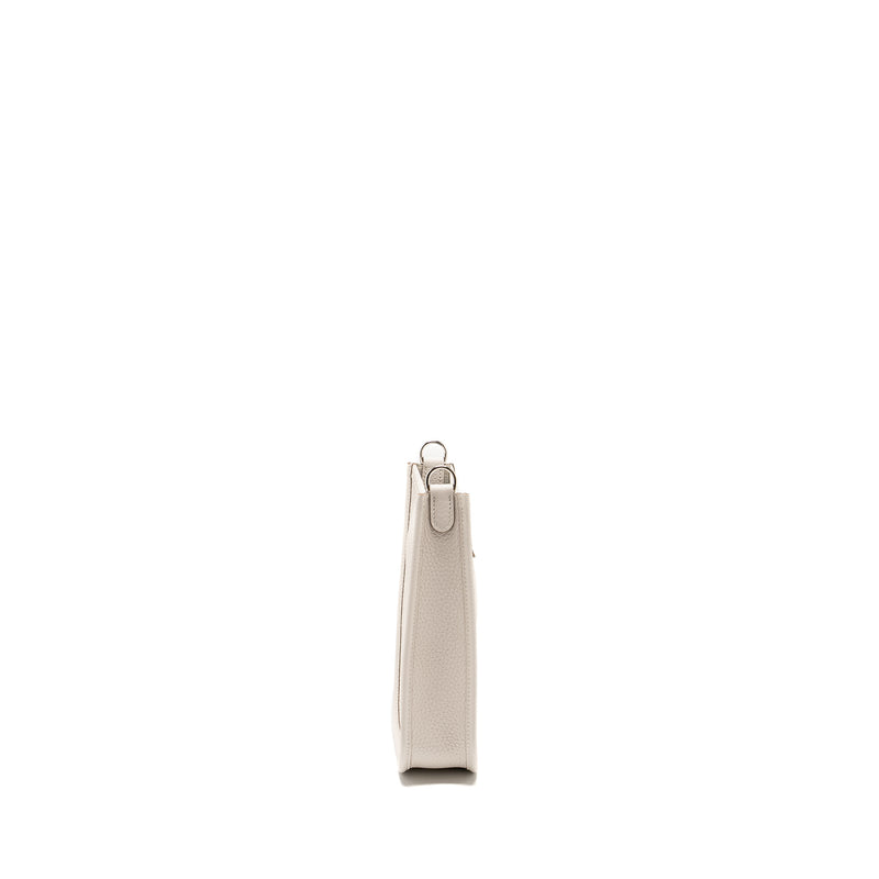 Hermes Mini Evelyne Gris Pale SHW Stamp W