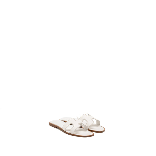 Hermes Size 36 Oran Sandals White