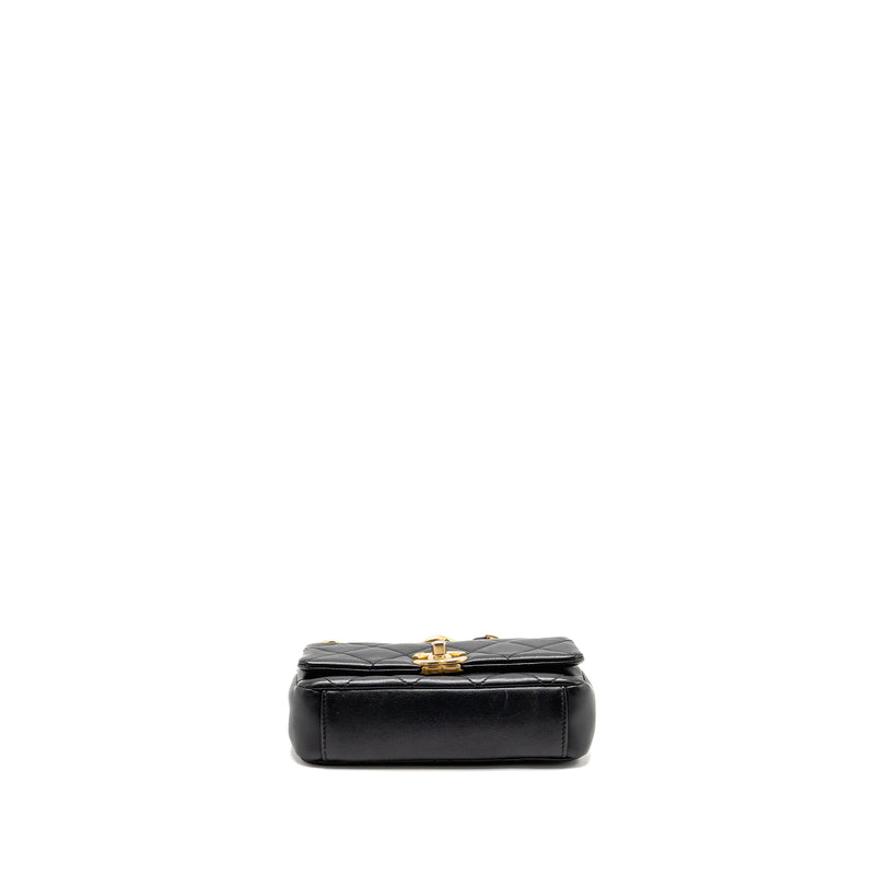 Chanel Small Chain Is More Flap Bag Lambskin Black GHW