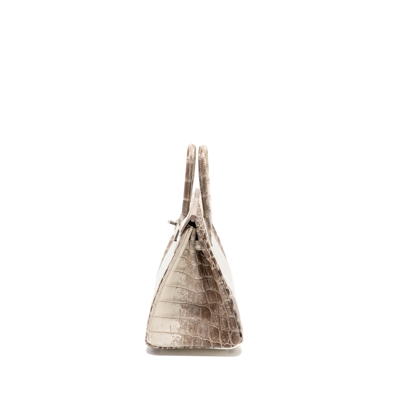 Hermes Birkin 25 Crocodile Niloticus Himalaya 01 Blanc SHW Stamp Y