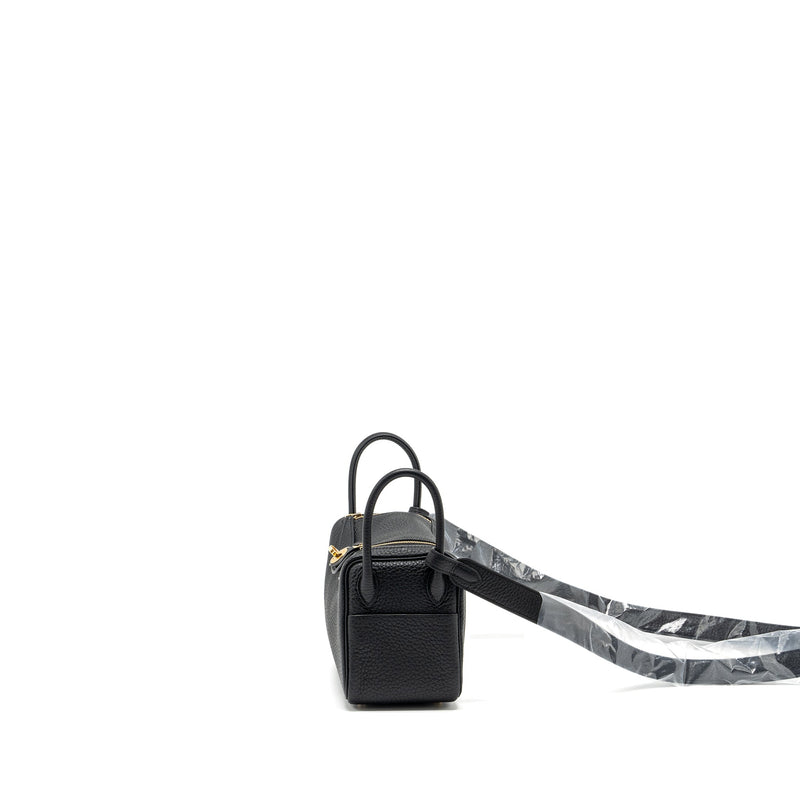 Hermes Mini Lindy Clemence Black GHW Stamp B