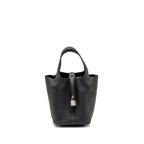 Hermes Picotin 18 Lock bag Clemence black SHW stamp Y