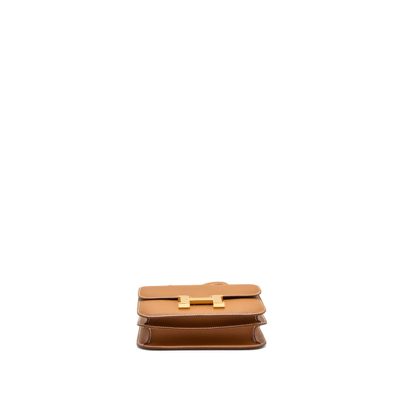 Hermes Mini Constance Epsom Gold GHW Stamp U
