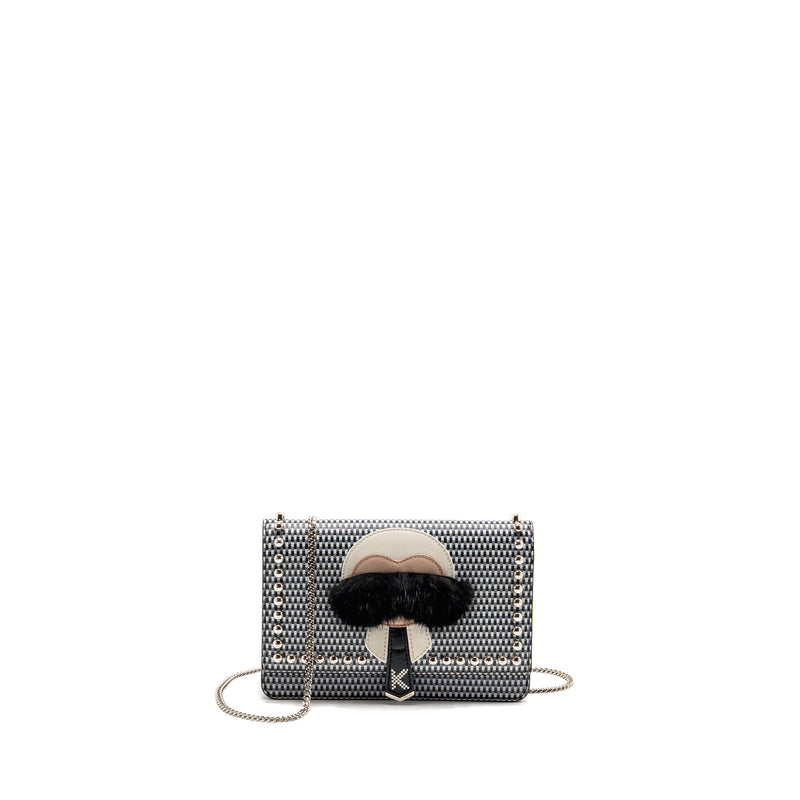 Fendi Karlito Wallet on Chain Leather Multicolour SHW