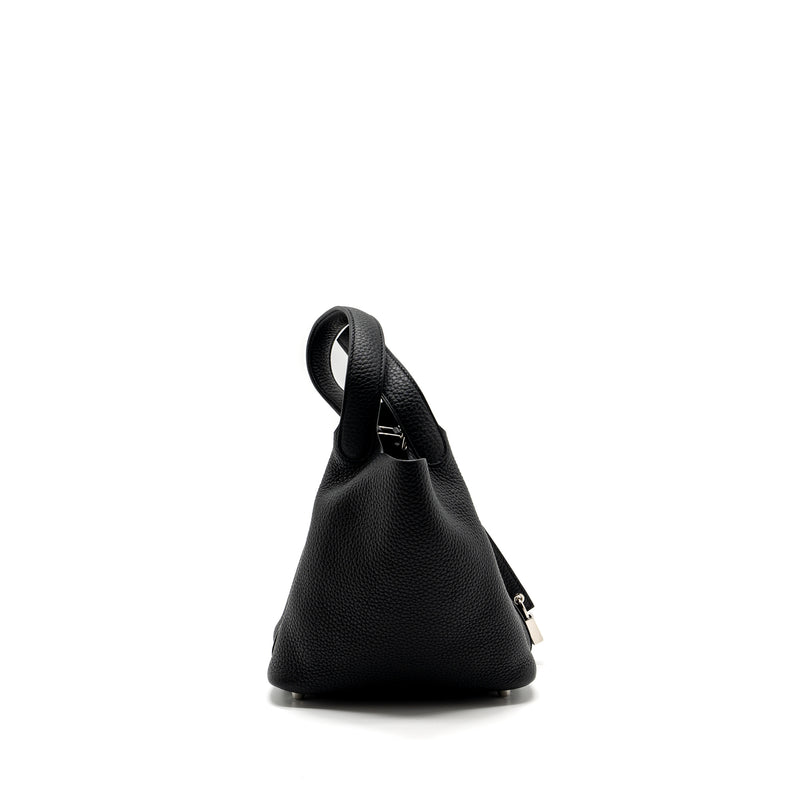 Hermes Picotin 18 Lock Bag Clemence Black SHW Stamp Y