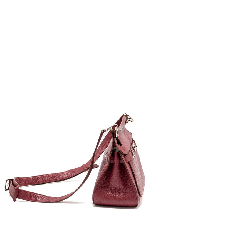 Hermes jypsiere 28 Clemence rouge grenat SHW Stamp square P