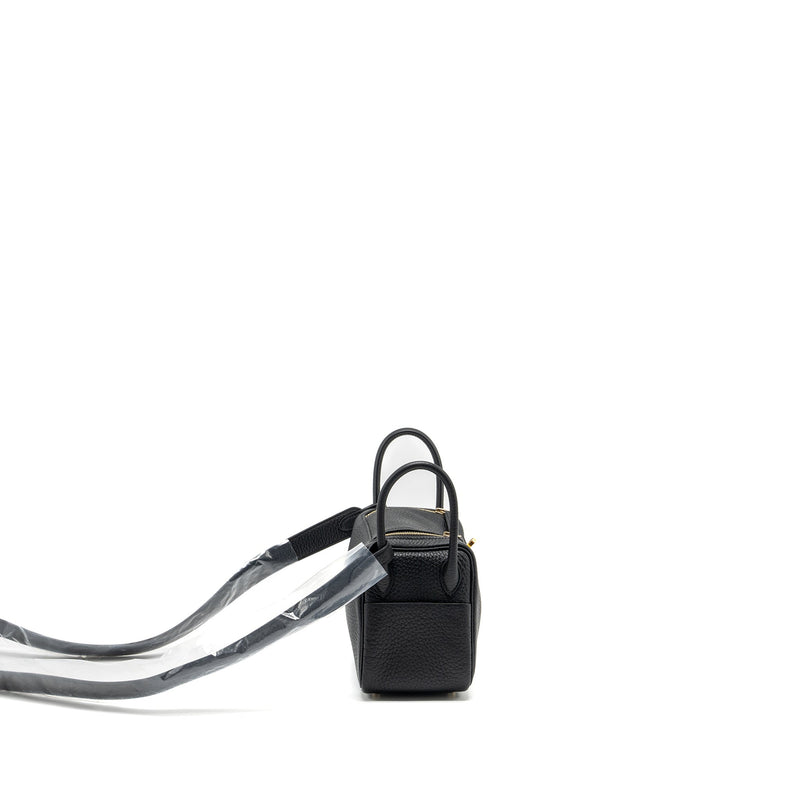 Hermes Mini Lindy Clemence Black GHW Stamp B