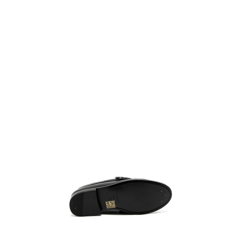 Celine Size 37 Luco Triomphe Loafer Calfskin Black GHW