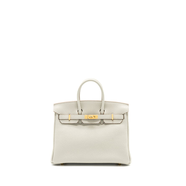 Hermes Birkin 25 Togo Gris Perle GHW Stamp U