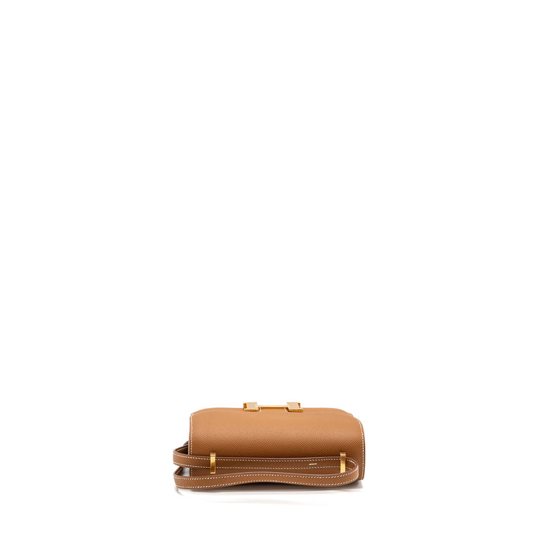 Hermes Mini Constance Epsom Gold GHW Stamp U