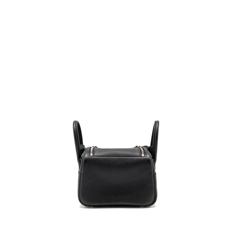 Hermes Mini Lindy II Clemence Black SHW Stamp K