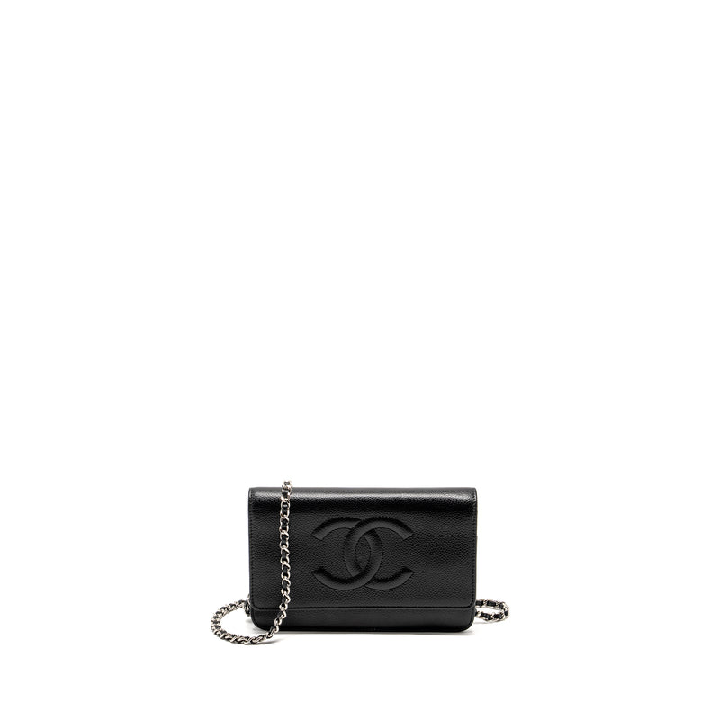 CHANEL Timeless Wallet On Chain Caviar Black SHW