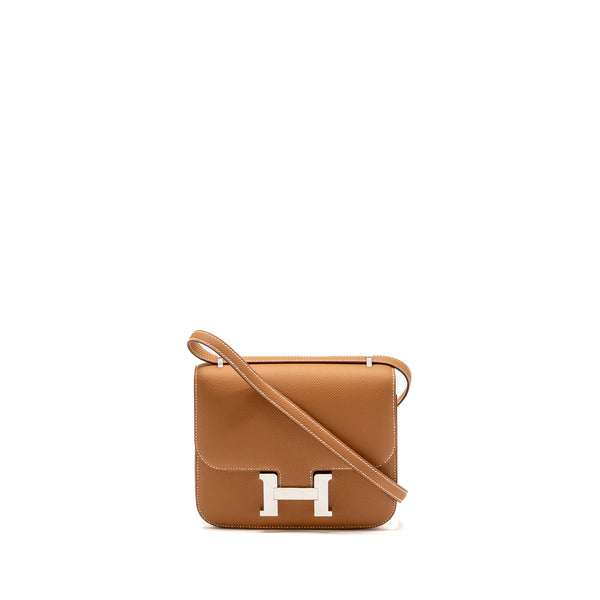 Hermes Mini Constance epsom Gold SHW stamp Z