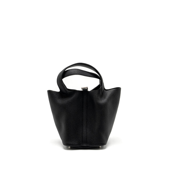 Hermes Picotin 18 Lock Bag Clemence Black SHW Stamp Y