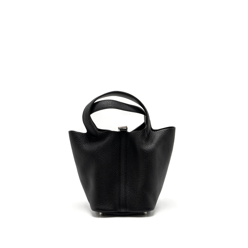 Hermes Picotin 18 Lock Bag Clemence Black SHW Stamp Y