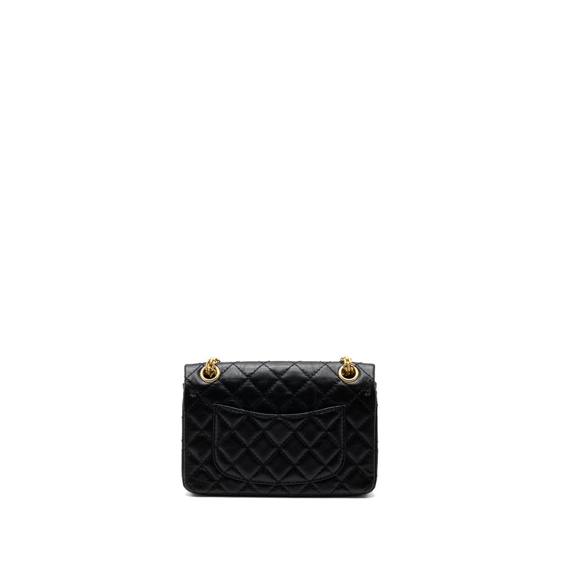 Chanel Mini 2.55 Reissue Flap Bag Aged Calfskin Black Brushed GHW