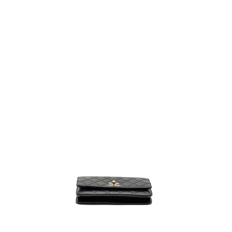 Chanel Trendy CC Wallet on Chain Lambskin Black LGHW (Microchip)