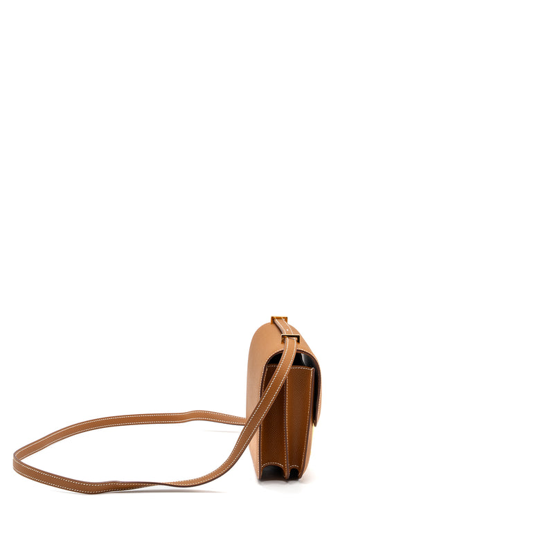 Hermes Mini Constance Epsom Gold GHW Stamp U