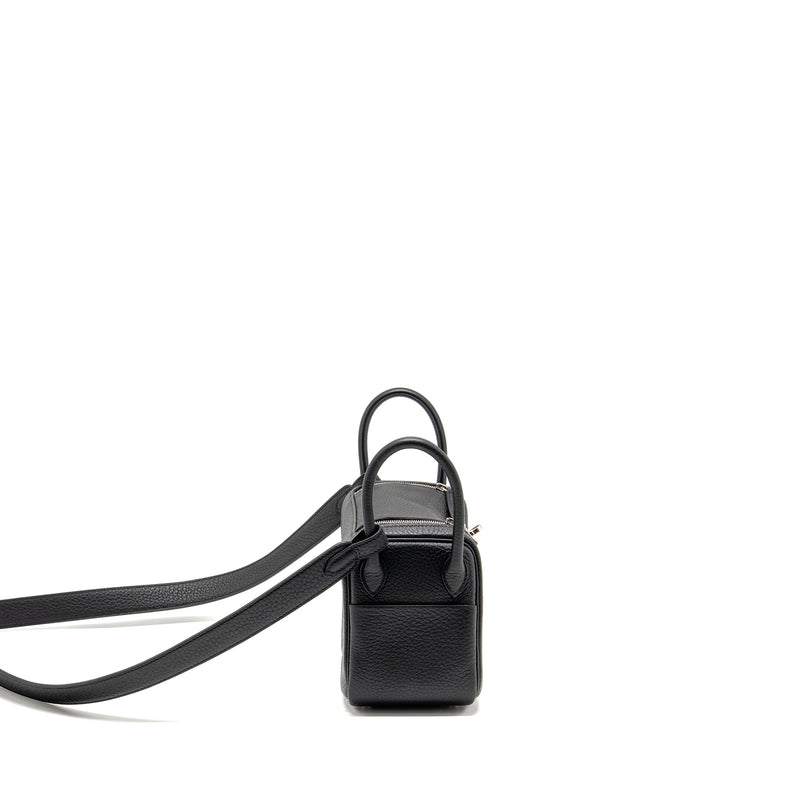Hermes Mini Lindy II Clemence Black SHW Stamp K