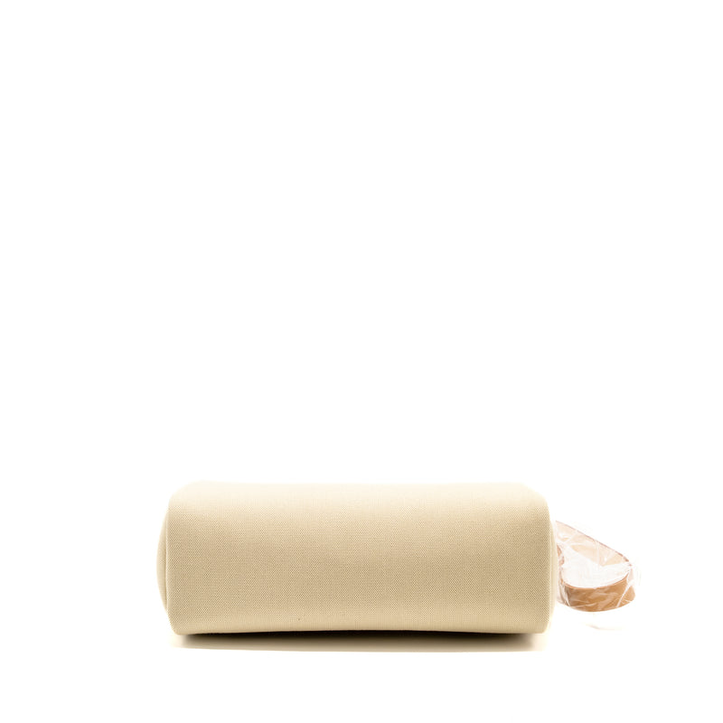 Hermes Herbag 31 zip bag canvas / hunter beton / natural sable GHW stamp U