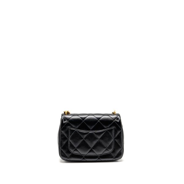 Chanel Coco Love Flap Bag Adjustable Chain Lambskin Black GHW (Microchip)