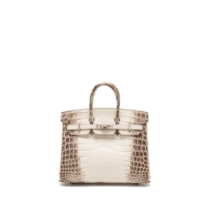 Hermes Birkin 25 Crocodile Niloticus Himalaya 01 Blanc SHW Stamp Y