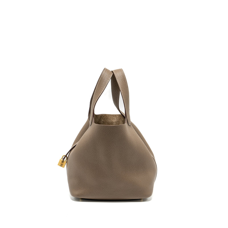 Hermes Picotin 22 Clemence Etoupe GHW stamp Y