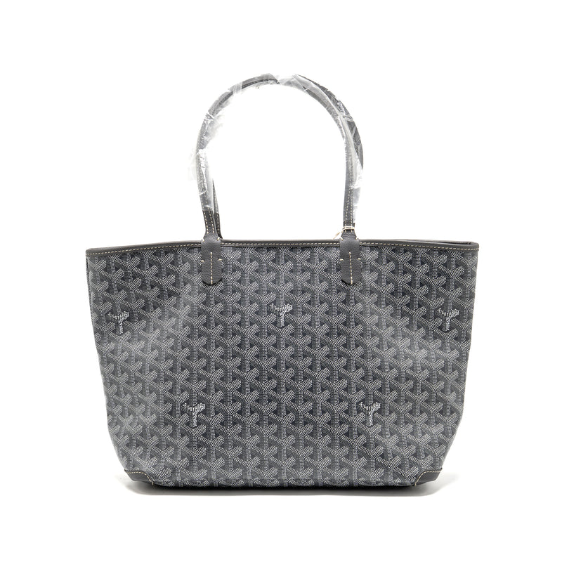 Goyard Artois Pm tote bag goyardine canvas / calfskin grey