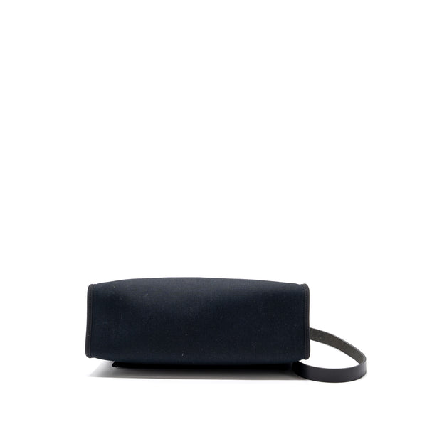 Hermes herbag 31 zip bag canvas/ hunter black SHW stamp C