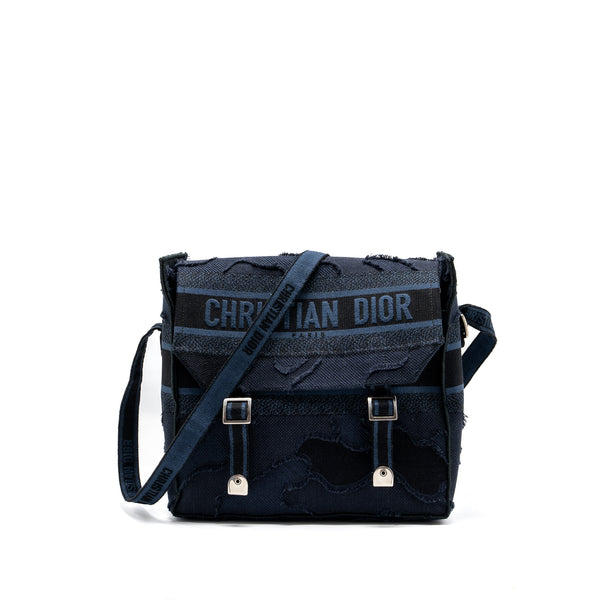 Dior Diorcamp Messenger Bag Canvas Dark Blue SHW
