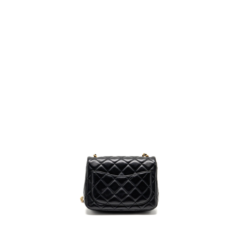 Chanel Pearl Crush Mini Square Lambskin Black GHW