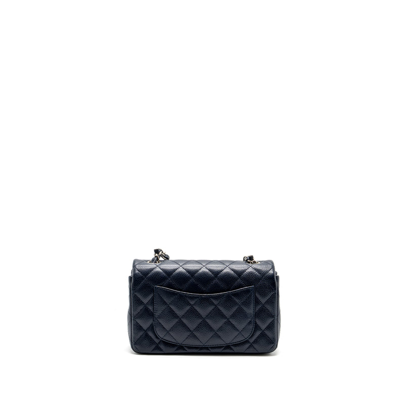 Chanel Classic Mini Rectangular Flap Bag Caviar Navy SHW